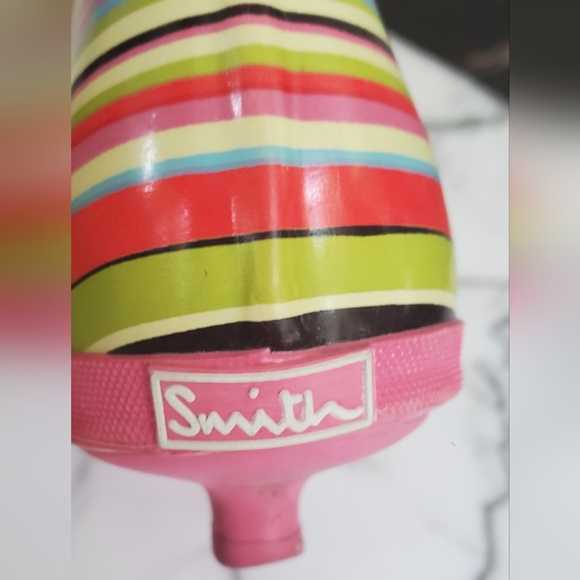 PAUL SMITH- size 10/40 -rubber rain boots -Stripe Kitten Heel-multicolor - Picture 5 of 16